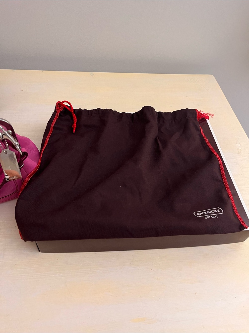 Rare Vintage Coach Pink Suede Kisslock Purse - Picture 8 of 9